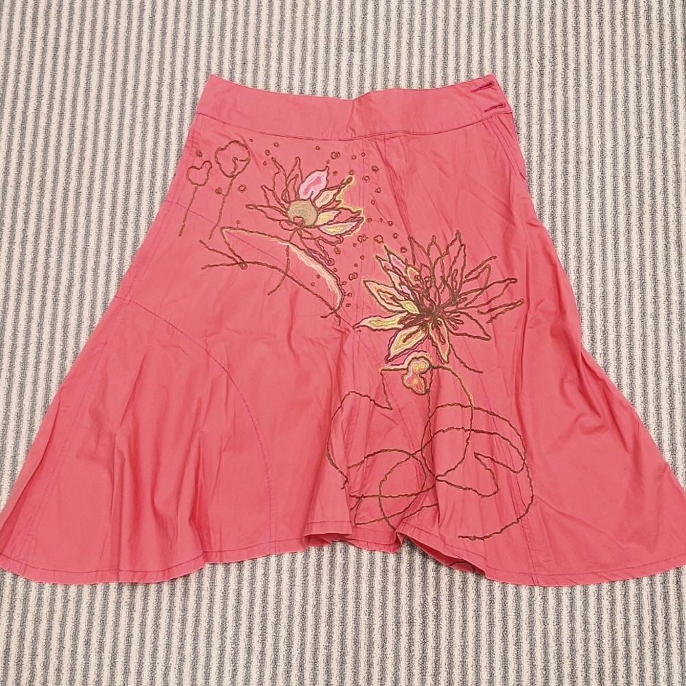 Oilily Embroidered Asymmetrical Skirt